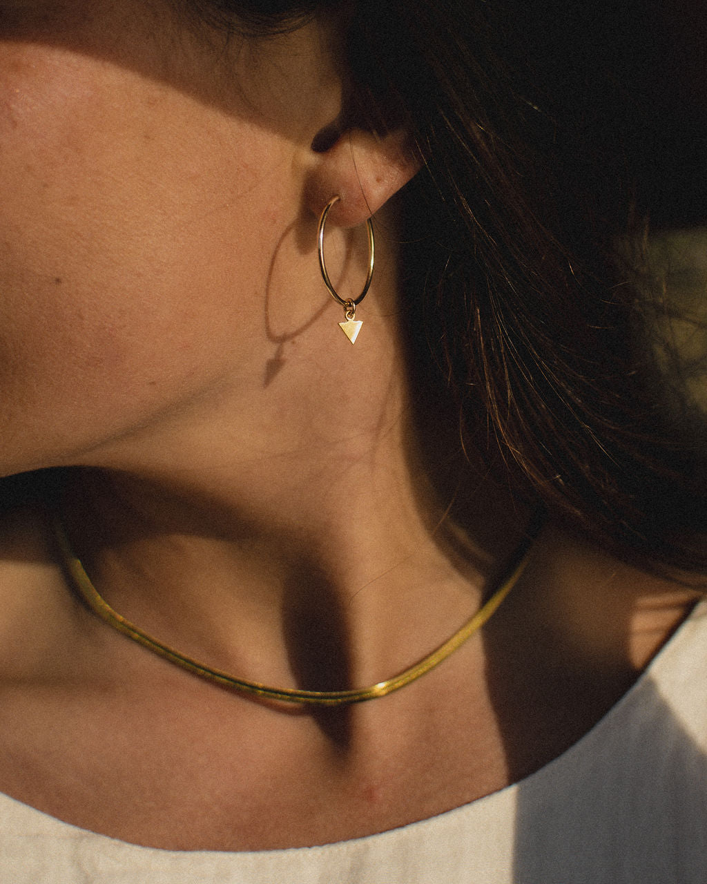 Gold Arrows Hoop Earrings