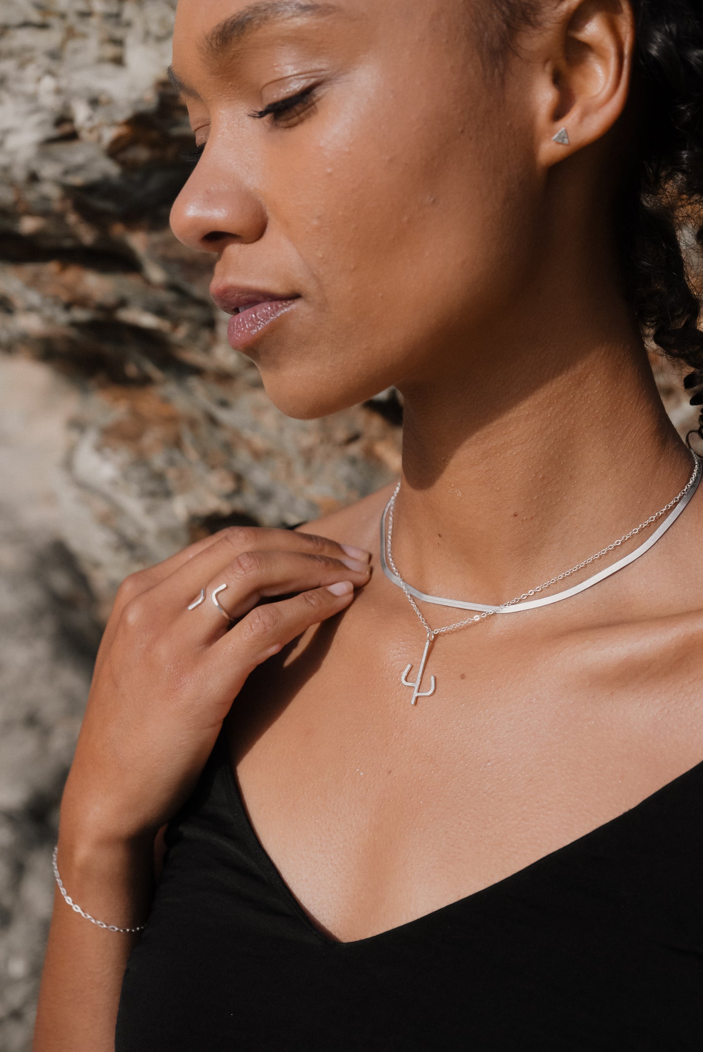 Silver Saguaro Necklace