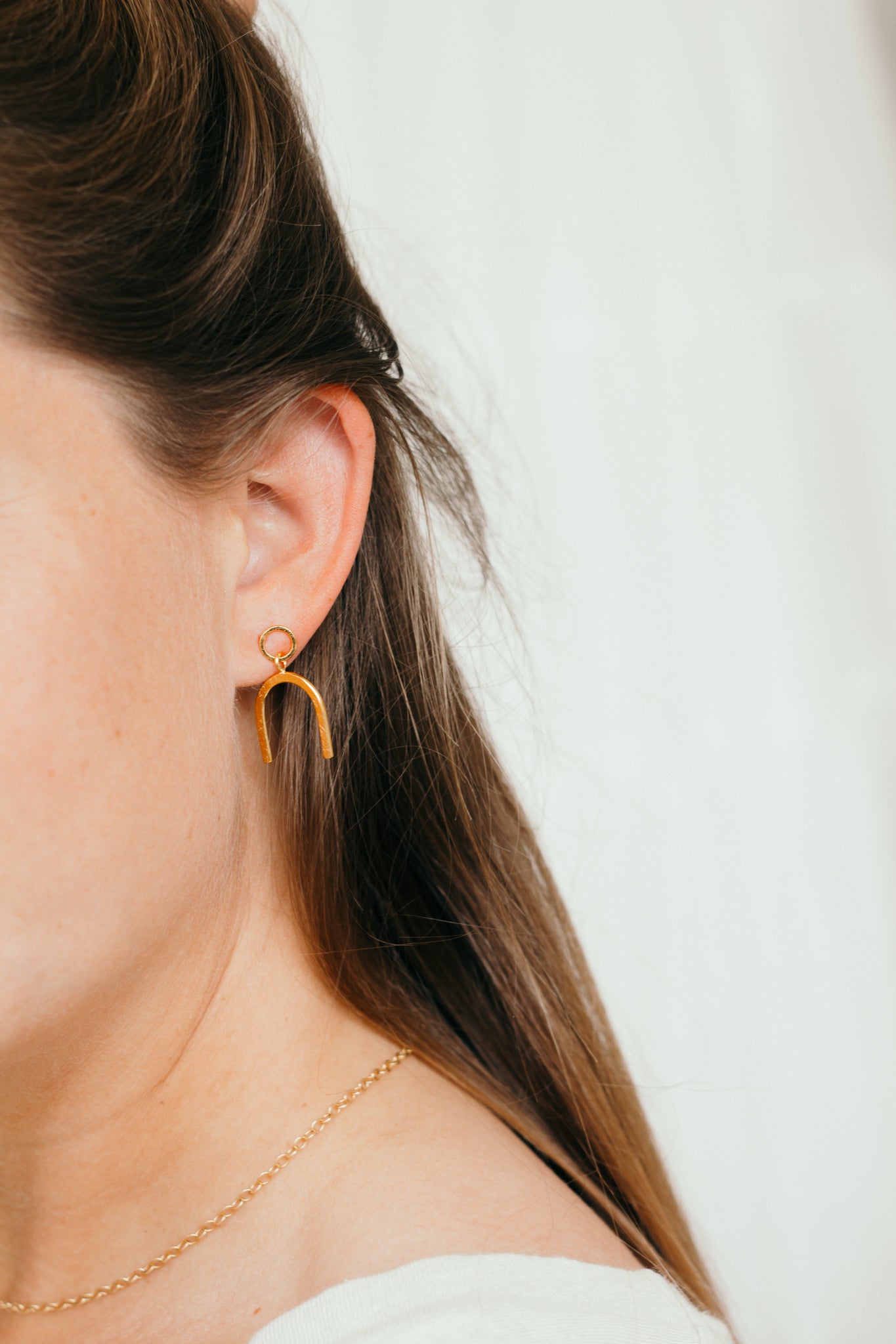 Gold Arch Earrings