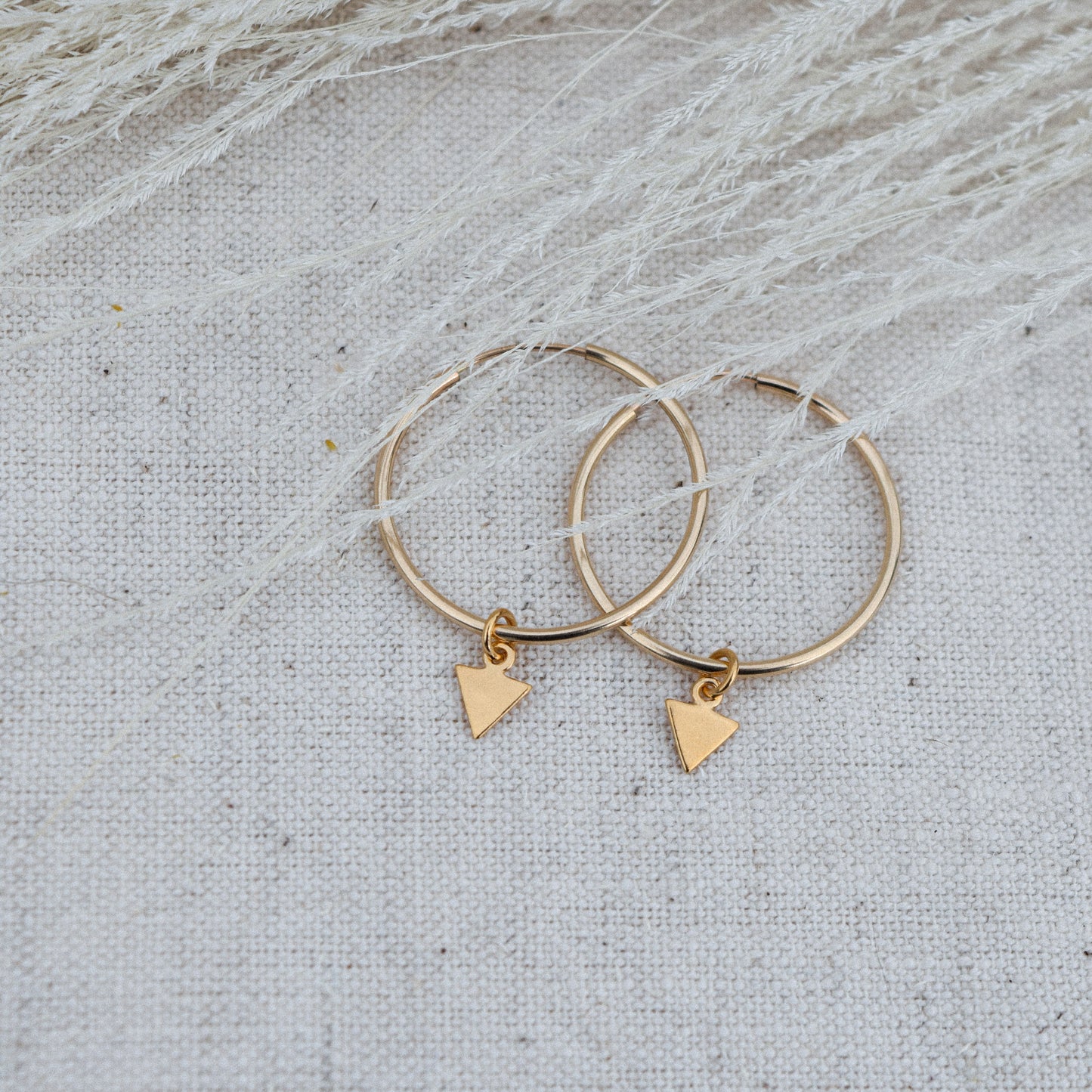 Gold Arrows Hoop Earrings