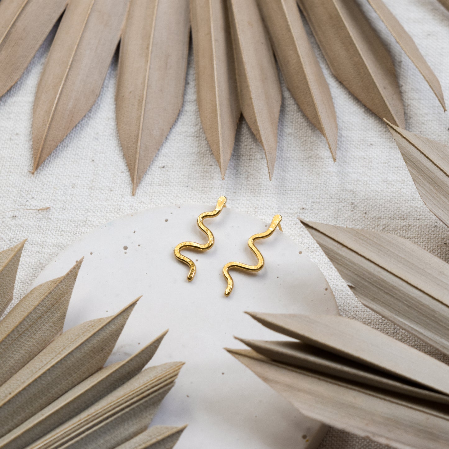 Gold Serpent Earrings